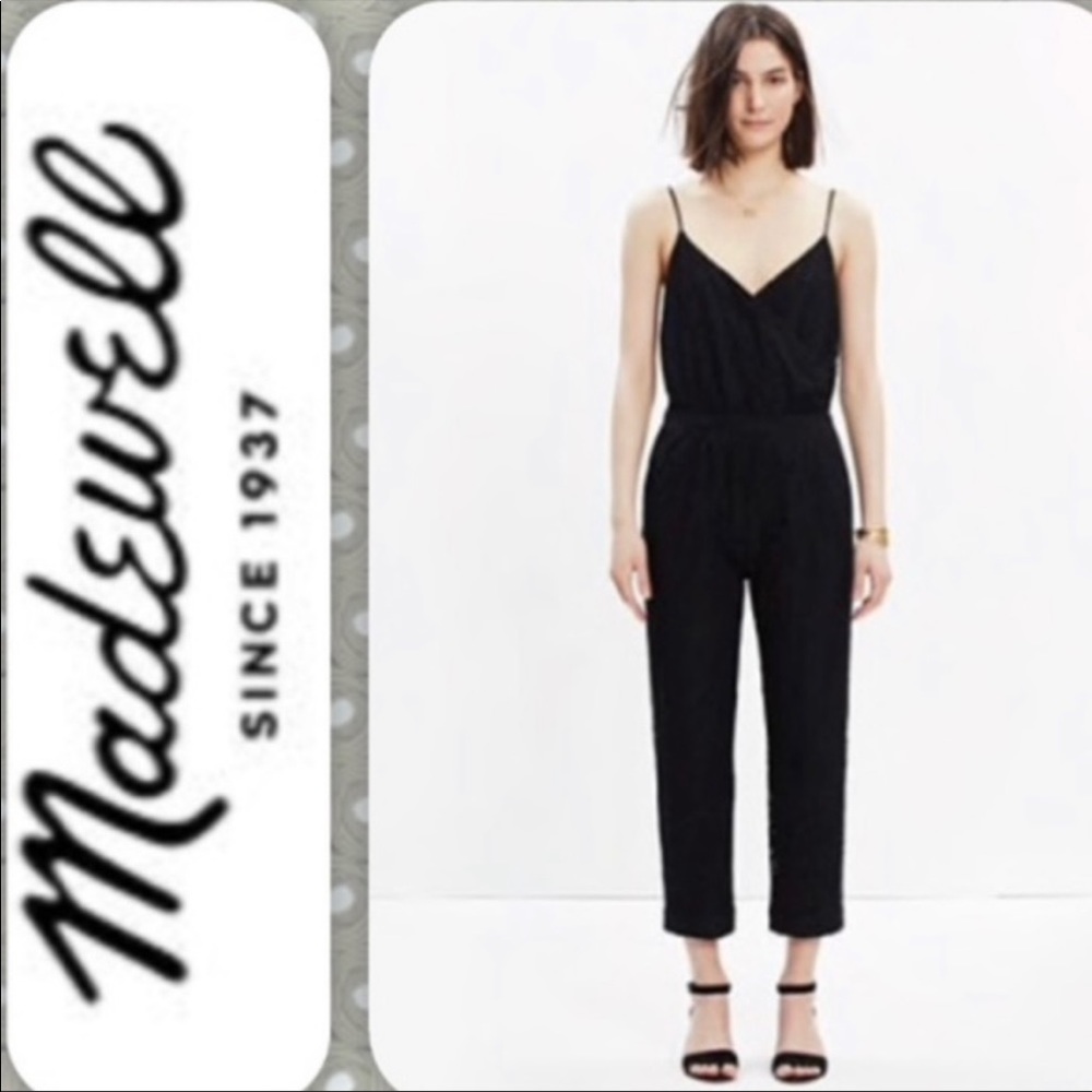 Madewell Black lace jumpsuit